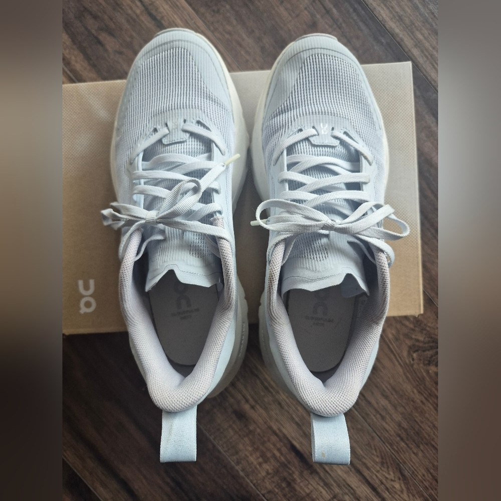 On Cloudpulse Next Running Athletic Shoes White Blue Gray Arctic Glacier 8.5 40 - Picture 8 of 11